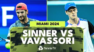 Jannik Sinner vs Andrea Vavassori Highlights  Miami 2024 [upl. by Wailoo]