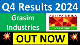 GRASIM Q4 results 2024  GRASIM INDUSTRIES results today  GRASIM INDUSTRIES Share News  GRASIM [upl. by Elleb300]