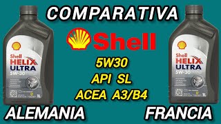 ¿Hay diferencias entre aceites fabricados en diferentes países Shell Helix Ultra 5w30 A3B4 Api SL [upl. by Inoue579]