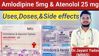 Amlodipine amp Atenolol Tablet  Amkokind at tablet uses in hindi  DrJayant YadavMBBS [upl. by Cyma]