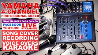 Yamaha 4 Channel Professional Mixer quick set up [upl. by Linzy]