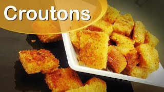 Croutons  Croutons on tawa  Homemade croutons  croutons for [upl. by Atrahc]