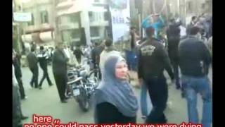 A peaceful demonstration in Mansoura  Egypt treated violently by Egyptian police [upl. by Absa]