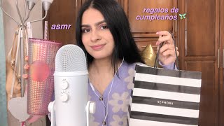 ASMR  abriendo mis regalos de cumpleaños 🍰🧚🏼‍♂️ asmr asmrespañol [upl. by Gaddi]