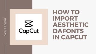 𑁍 How to import dafont on CapCut  iosandroid  tutorial   rnndn [upl. by Ardelia]