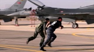 Jordanian Turkish American F16 Pilots Compete in Falcon Air Meet [upl. by Trautman100]