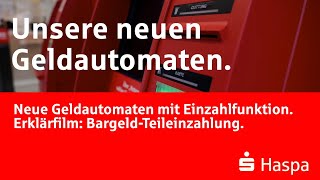 BargeldTeileinzahlung  Hamburger Sparkasse  Neue Geldautomaten mit Einzahlfunktion [upl. by Nomra]