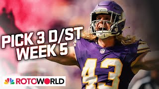 Vikings Packers Saints lead Defense DST Start Em  Sit Em for Week 5  Rotoworld  NFL on NBC [upl. by Kenon]