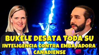 La embajadora CANADIENSE KAROLINA GUAY quiso humillar a BUKELE y se llevó un SUSTO [upl. by Leinahtam714]