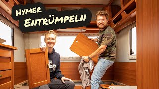 Wohnmobil renovieren  Entrümpeln amp Funktionstest Hymer Womo [upl. by Hardden341]