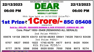 🔴 Day 6 PM Dear Nagaland Live Lottery Sambad Result Today ll Date22122023 ll [upl. by Selegna540]