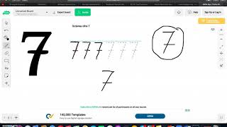 Scrierea cifrei 7 cu ajutorul tablei digitale AWWAPPcom [upl. by Evangeline]