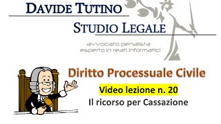 Diritto processuale civile  Video Lezione n20 Il ricorso per cassazione [upl. by Cirdor]