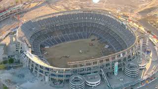 Chopper 8 flies over the demolition of SDCCU Stadium [upl. by Rorie]