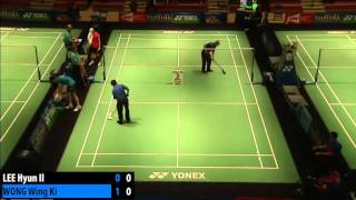 QF  MS  Wong Wing Ki vs Lee Hyun Il  2014 YONEX US Open Championships [upl. by Bourgeois]