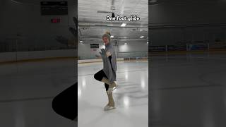 One foot glide ⛸️ Easy skating skills youtubeshorts figureskating iceskating skills [upl. by Alleras]