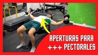 Cómo Hacer APERTURAS DE PECHO con MANCUERNAS 💪 en banco plano 🏋️‍♀️ técnica Correcta en CASA 🏠 [upl. by Eugenle]