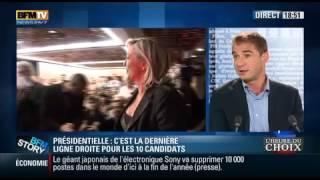 Marine Le Pen sousévaluée dans les sondages  BFM Story  9 avril 2012 [upl. by Oribelle]