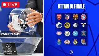 Sorteggi Champions League in DIRETTA 🔴 Le avversarie di Napoli Inter e Lazio [upl. by Anhavas]