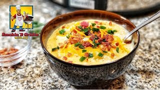 Loaded Baked Potato Soup  Crock Pot Recipes [upl. by Kcirednek]