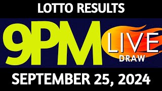 Lotto Result Today 900 pm draw September 25 2024 Wednesday PCSO LIVE [upl. by Nedac76]