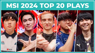 Top 20 Best Plays  MSI 2024 [upl. by Okier]