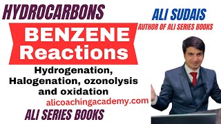 Hydrocarbons Lec 12 Benzene Reactions Hydrogenation Halogenation Ozonolysis oxidation Ali Sudais [upl. by Mokas]