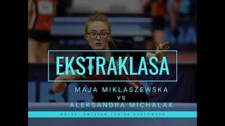 Maja MIKLASZEWSKA vs Aleksandra MICHALAK  EKSTRAKLASA  relacja skrótowa [upl. by Mastat237]