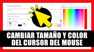 Cómo Cambiar el Tamaño y el Color del Cursor del Mouse  Windows 10 Sin Programas [upl. by Mixam756]