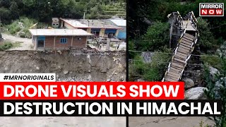 Kullu Cloudburst  Drone Footage Reveals Extensive Damage After Cloudbursts In Kullu Mandi [upl. by Jarus]