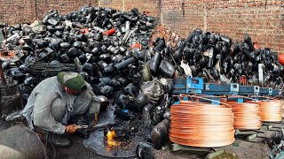 Incredible Process of Old AC Compressor Recycling amp Making Copper Wire in Factory [upl. by Lecirg]