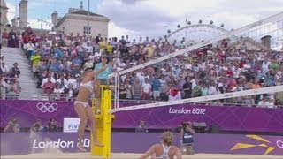 Womens Beach Volleyball Preliminary Round  CZE v AUT  London 2012 Olympics [upl. by Aninay]