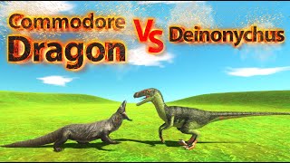 Commodore Dragon vs Deinonychus  Animal Revolt Battle Simulator [upl. by Nillor]