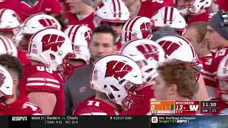 2018 Pinstripe Bowl Wisconsin Football vs Miami [upl. by Tnilc656]