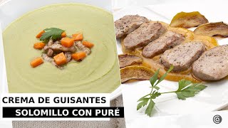 CREMA de GUISANTES y CALABACÍN  SOLOMILLO de CERDO con puré  Cocina Abierta de Karlos Arguiñano [upl. by Ennaegroeg]