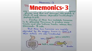 Mnemonics3 on DPP4 Inhibitors Easy to remember Med For Bio [upl. by Marigold]