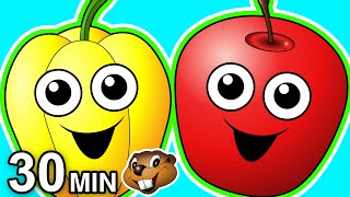 quotHealthy Snack Songsquot 30 Minute Collection  Fruits amp Veggies Kids Nursery Rhymes Teach Babies [upl. by Doley]