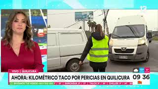 Quilicura Taco kilométrico debido a pericias policiales por robo frustrado  Tu Día  Canal 13 [upl. by Wilkie564]