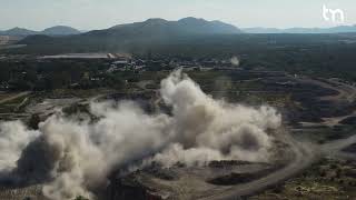 Kombat Mine Open Pit Mine Blasting [upl. by Yrrem792]