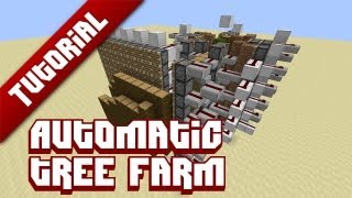 Minecraft Tutorial Automatic Tree Farm [upl. by Bria]