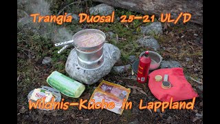 Review Braten auf dem Trangia Duosal 2521 ULD in schwedisch Lappland [upl. by Nivad51]