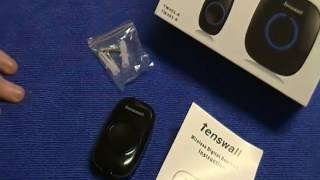 Tenswall Premium Portable Wireless Doorbell Kit Review [upl. by Ellehcit]