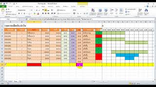 ติดตามงาน ด้วย gantt chart หรือการวางแผนกิจกรรม Project Plan ด้วย MS Excel [upl. by Baptiste536]