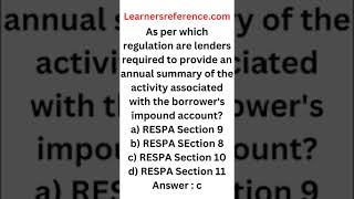 RESPA section dealing with impound accounts 435 [upl. by Adok]