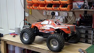 I Swapped a Mini For This Thundertiger MTA4 RC Nitro Monster Truck Will It Run [upl. by Crean]