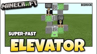 Minecraft Bedrock  Elevator ⬆️⬇️  Super Fast  Redstone Tutorial  MCPE  Xbox  Switch  PS4 [upl. by Hilario]