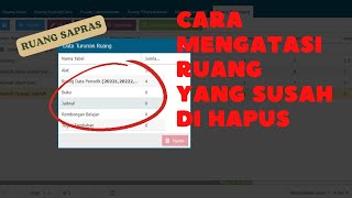 Cara Mudah Menghapus Sapras atau Ruang di Aplikasi Dapodik [upl. by Ferrell446]