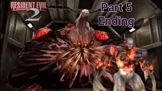 Resident evil 2 Leon B Scenario Part 5  Super tyrant William Birkin G5 boss fight amp Ending [upl. by Arod982]