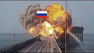 CRIMEAN BRIDGE DEMOLISHED FOREVER Combined attack by NATO and Ukraine ended the bridges existence [upl. by Careaga]