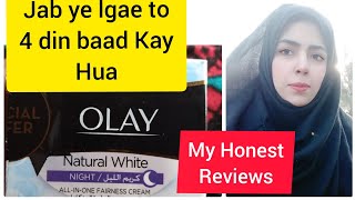 Olay Natural White Night cream Honest Reviews  I used Olay Natural White Cream [upl. by Thacker]